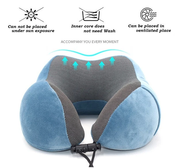 Memory Foam U-Shaped Travel Pillow Neck Support Head Rest Car Plane Soft Cushion 2