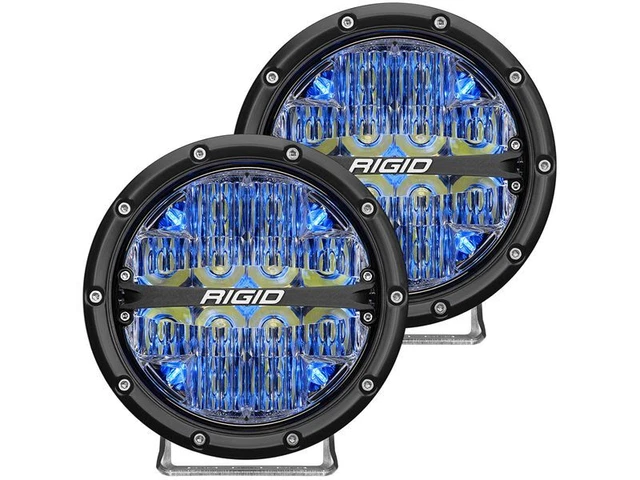 Rigid Industries 360-Series 6in LED Off-Road Drive Beam - Blue Backlight (Pair)