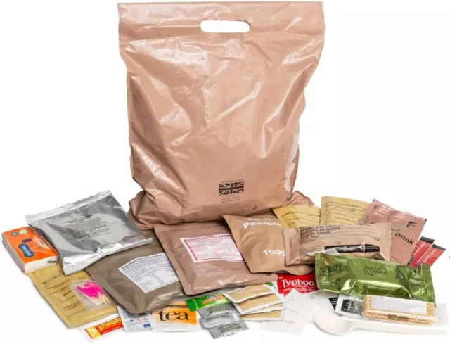 British Army Ration pack camping MRE Meals 24 Hr Military 4000 Kcal outdoor