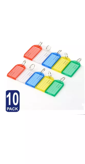 10X Key Ring Indicate Luggage Tag ID Label Travel Suitcase Identity Name Card