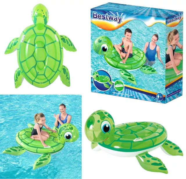 Bestway Aufblasbare Schildkröte - Aufblastier Luftmatratze Schwimmtier Turtle