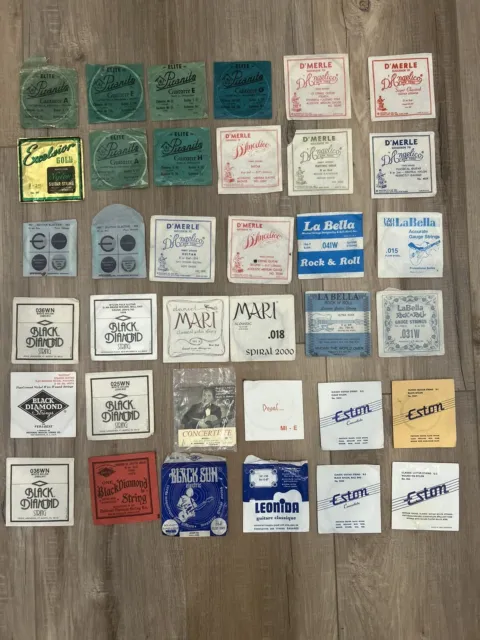 Vintage Electric and Acoustic Guitar Strings From 70's Collectors