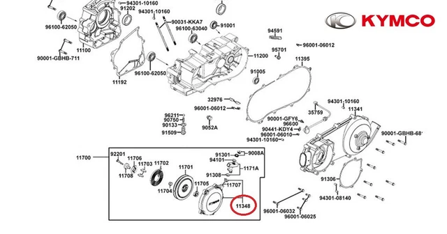 Neuf Oem Kymco Couvercle De Lanceur Kxr 250 / Maxxer 250 300 / Mxu 250 300