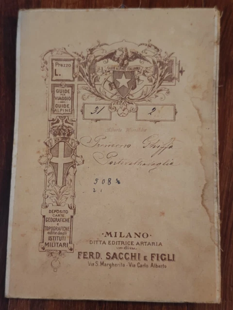 C.a.i. Antica Carta Geografica Di Dettaglio Lago Maggiore...