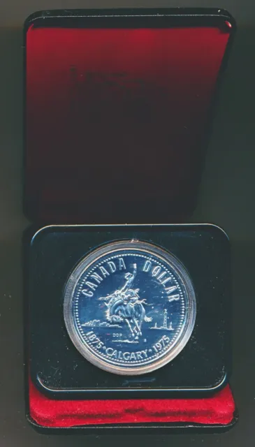 Canada: 1975 $1 Silver Calgary Centennial Proof-like in Mint Case