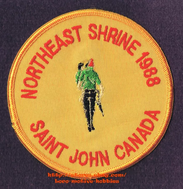 LMH PATCH Badge  1988 NORTHEAST SHRINE Shriners Circus Service SAINT JOHN Canada