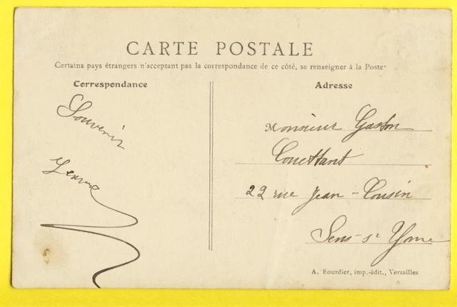cpa 91 - EGLY (Essonne) La MAIRIE in 1905 Gaston COUETANT Ã DIRECTION on YONNE 2
