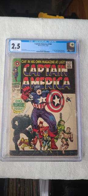 Captain America #100 CGC 2.5 OW Marvel Comics 1968 1st issue Lee Kirby