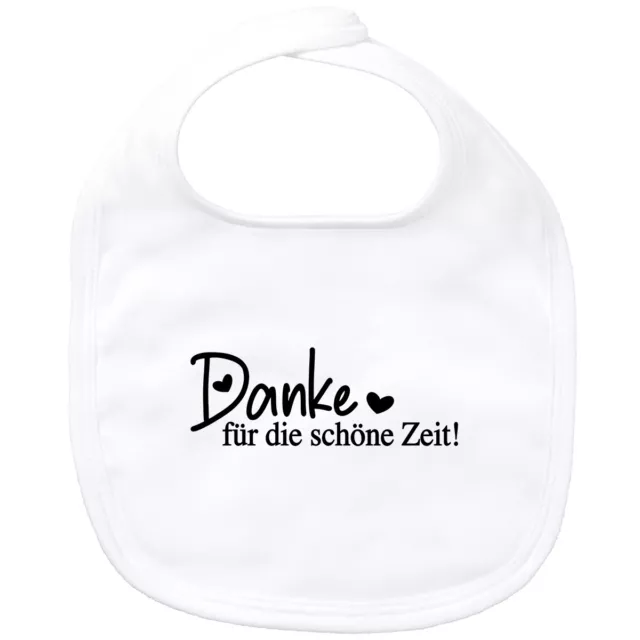 Baby Lätzchen Danke für die schöne Zeit Herzen Geschenk Idee Souvenir Geburtstag