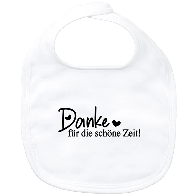 Bavaglino bambino grazie per il bel tempo cuori idea regalo souvenir compleanno