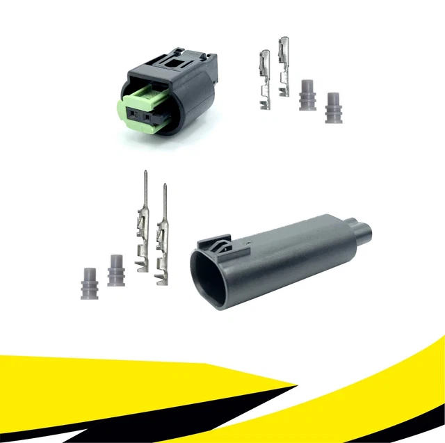 BMW 3-Pin Female + Connector Repair Kit - MQS Crimp Connector 61138377072 61136931929