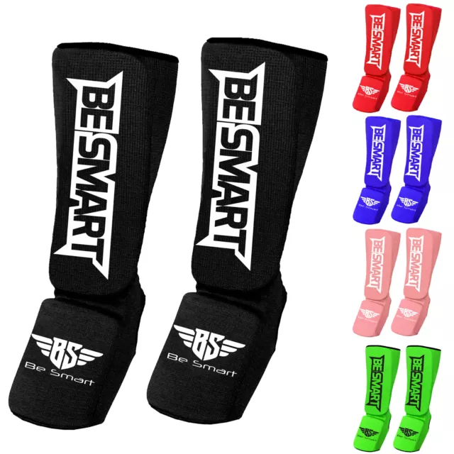 Kids Shin Instep Pads MMA Leg Foot Guards Muay Thai Kick Boxing Guard Protector