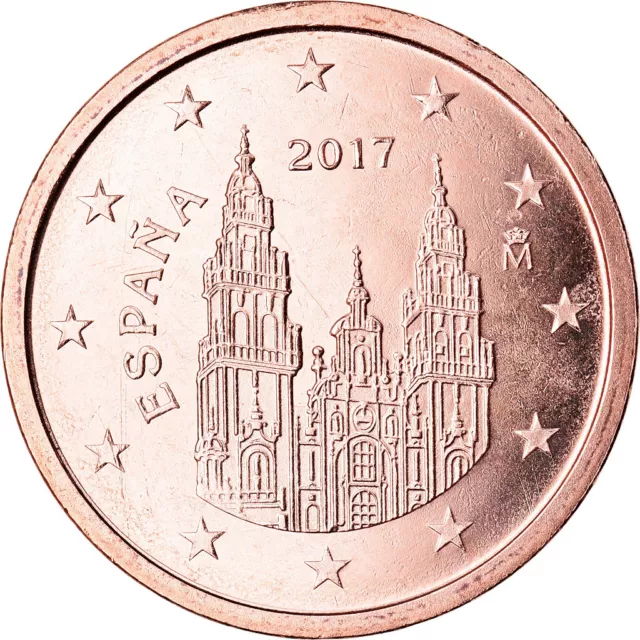 [#791052] Spanien, 2 Euro Cent, 2017, UNZ, Copper Plated Steel