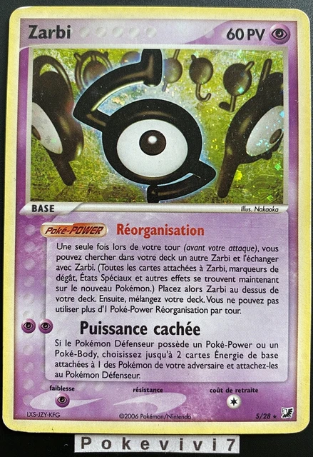 Pokemon Card ZARBI S/28 Holo Secret Block EX Hidden Forces FR