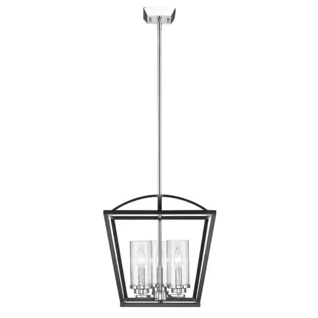 Golden Lighting Mercer 3-Light Black Pendant