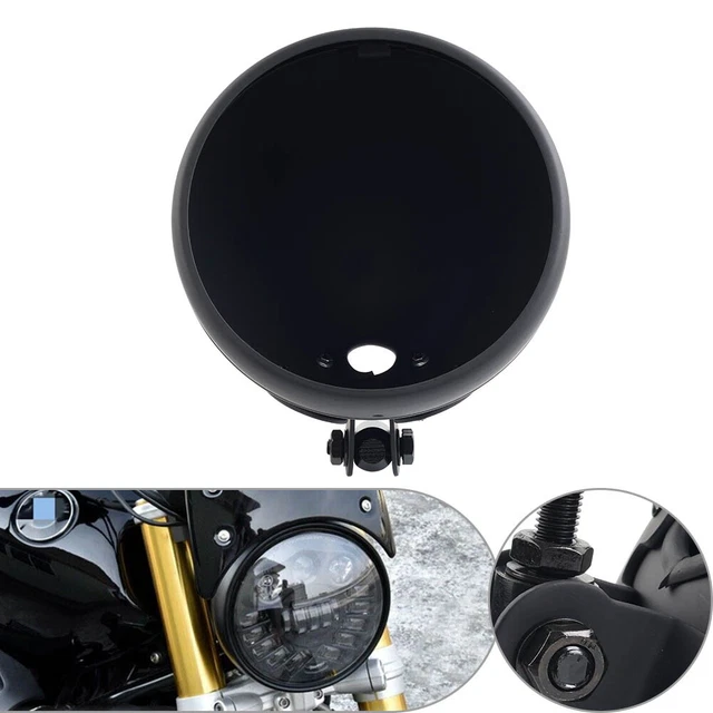Alloggiamento fari moto 7" lampadina coperchio secchio per Harley