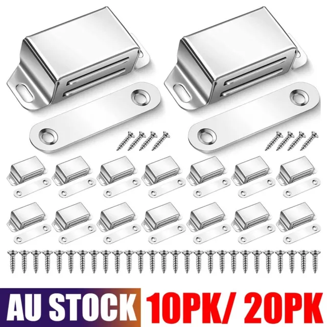 10/20 Heavy Duty 10kg Magnetic Door Catch Cupboard Cabinet Stainless Steel Latch