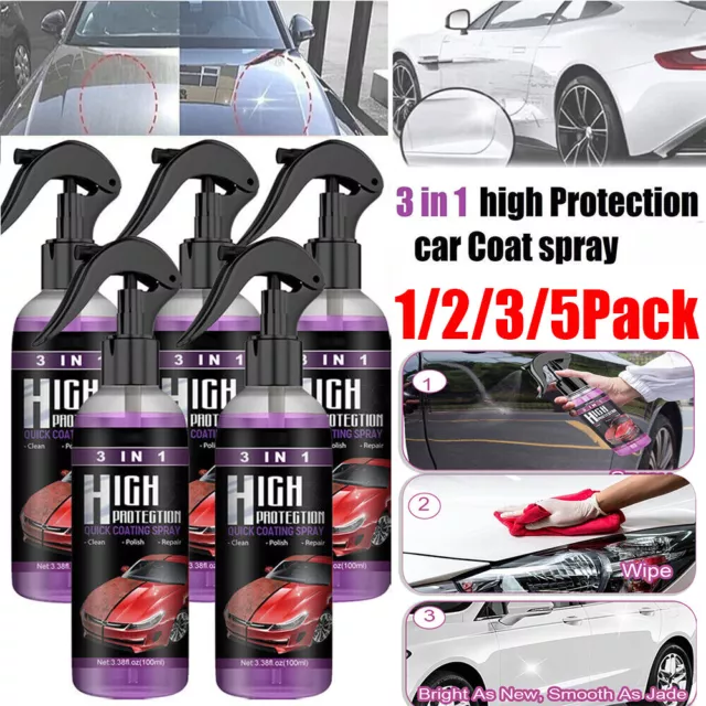 3 IN 1 Ceramic Car Coating Spray Car Polish Wax Nano Car Scratch Removal Spray 2