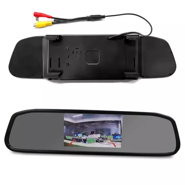 4.3" Auto Rückspiegel Monitor Rückfahrkamera KFZ TFT LCD Bildschirm 2 Wege Video