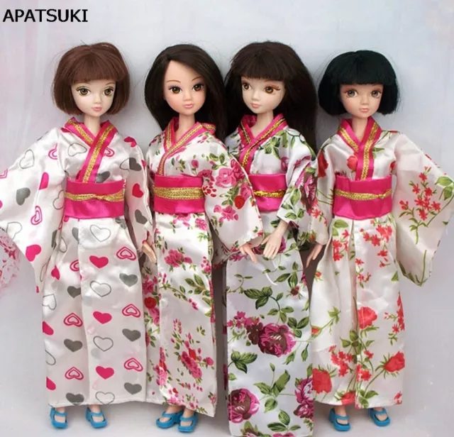 Fashion Doll Clothes Outfit Traditional Japanese Kimono Dress For 11.5" Doll Toy