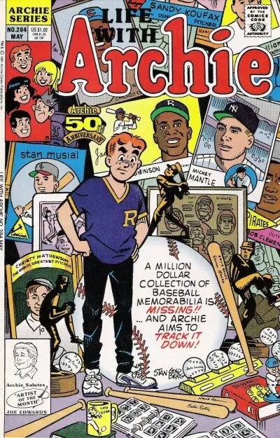 LIFE WITH ARCHIE #284 F, Direct Archie Comics 1991 Stock Image