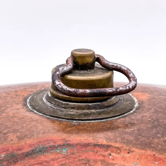 Antike Kupferbettflasche, Bettflasche, Wärmflasche „Rein Kupfer“ oval | 25cm 8