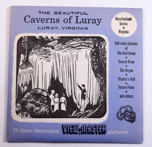 View-Master Beautiful Caverns of Luray Virginia 3 reel packet A829 View-Master Beautiful Caverns of Luray Virginia 3 reel packet A829