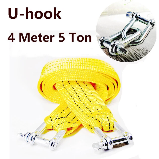 Câble de remorquage de voiture robuste de 4M sangle de traction crochets 5tonnes