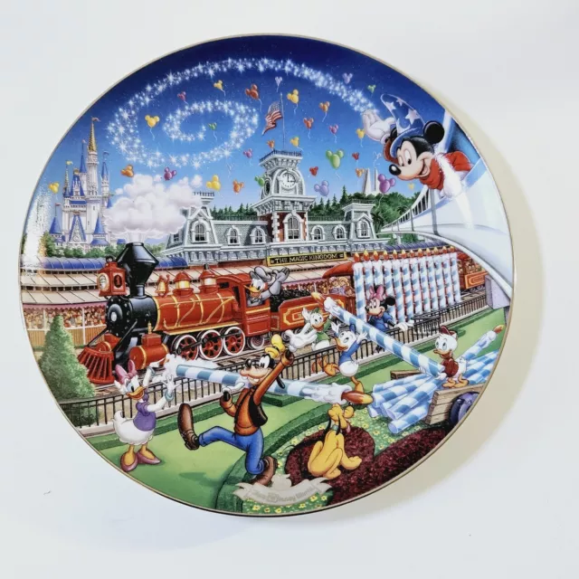 Walt Disney World  "ALL ABOARD FOR FUN" 25th Anniversary Collector Plate