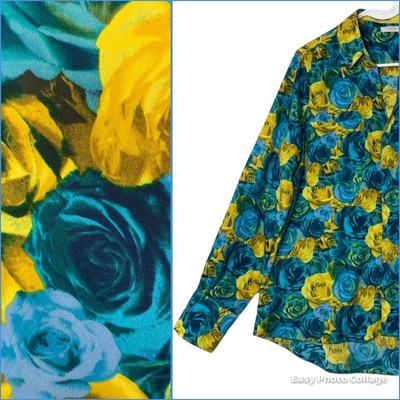 Isaac Mizrahi Jeans Mens Sz L Disco Studio 54 Style Miami Club Shirt