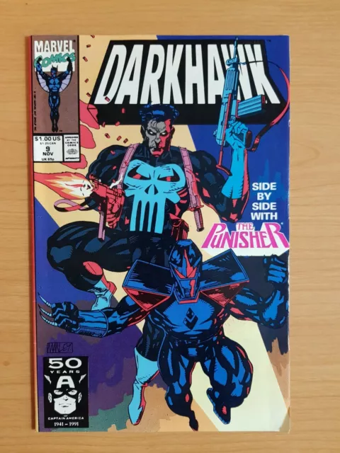Marvel Comics DARKHAWK Side By Side With The Punisher Issue # 9 November 1991