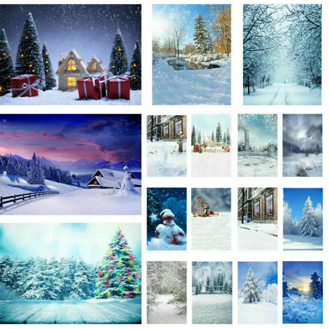 Photo Background Photography Backdrop Props Winter Snow White Scenery