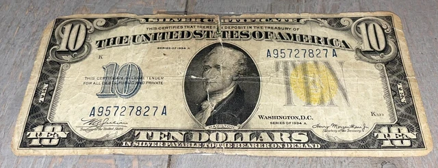 1934 A $10 North Africa WWII Emergency Issue Silver Certificate - SKU N104