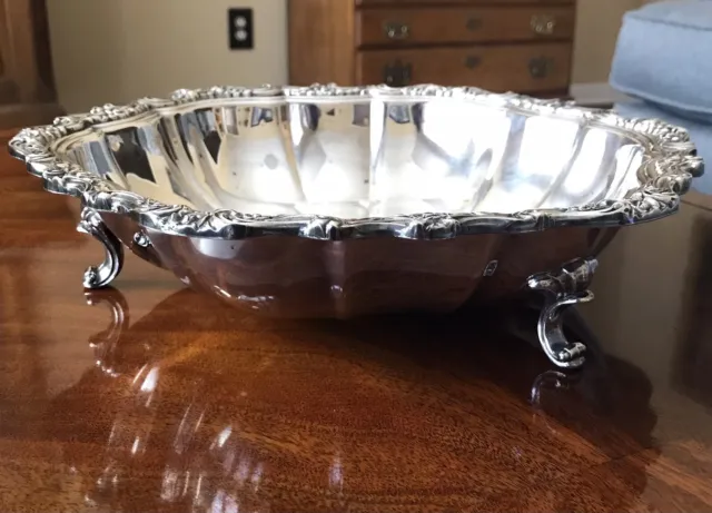 International Silver Company Rare Countess Footed Vegetable Bowl Floral Border