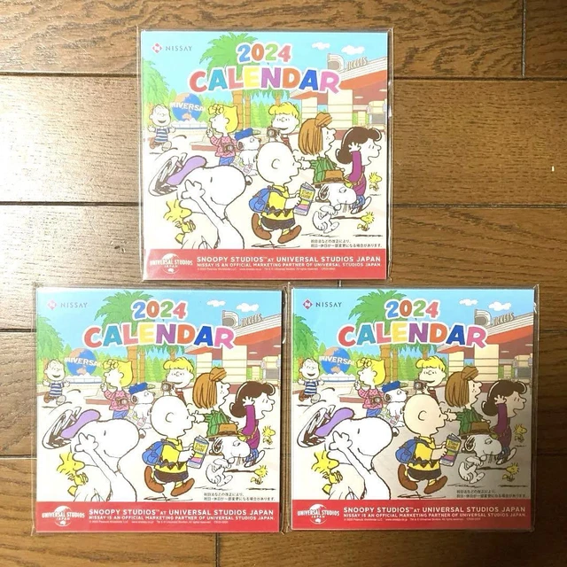 2024 SNOOPY DESK Calendar Nippon Life Usj 3 Pieces 61.99 PicClick