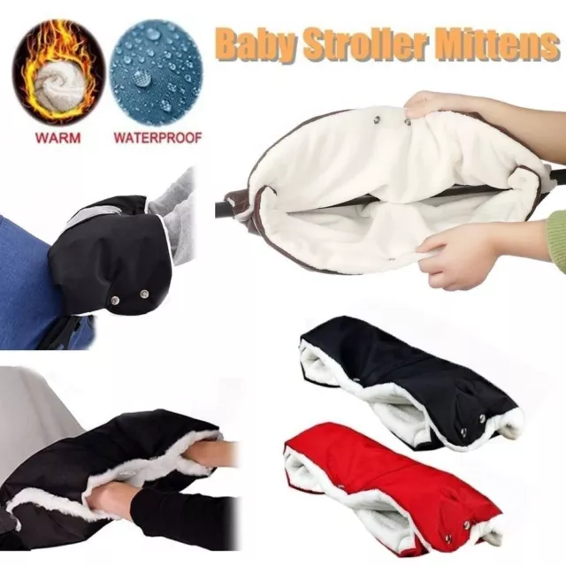 Kids Warm Windproof Stroller Accessories Pram Hand Muff Winter Stroller Gloves