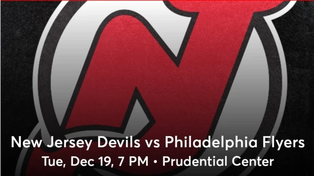 2 Tickets Philadelphia Flyers @ New Jersey Devils 12/19/23 Sec 132 Row 1