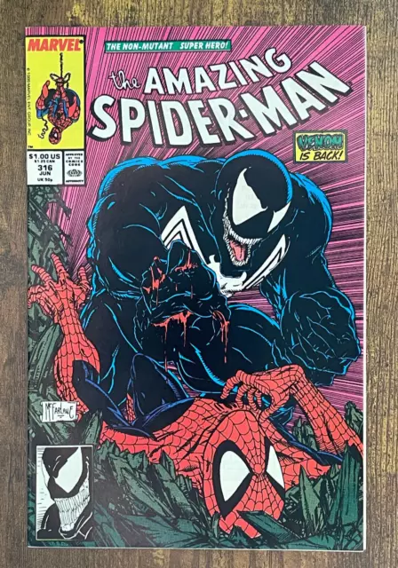 Amazing Spider-Man #316 - NEAR MINT 9.6 NM - Iconic Venom Cover - Marvel 1989