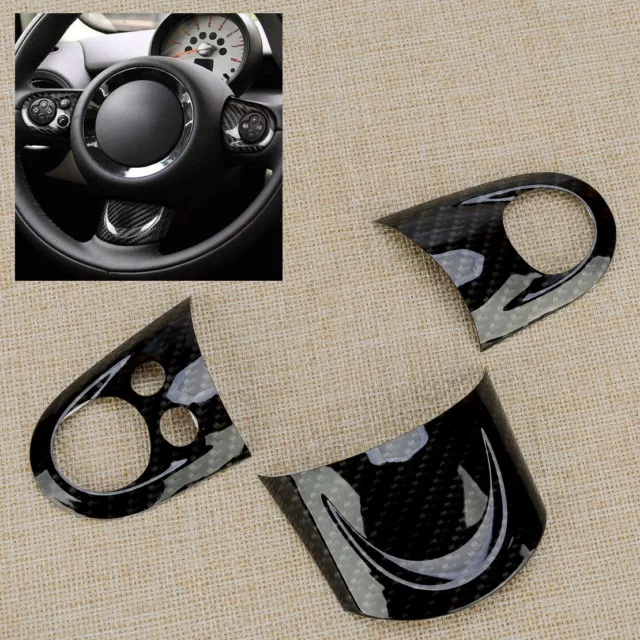 Steering Wheel Button Cover Trim Set Fit For Mini Cooper R55 R56 R57 R58 R59 R60