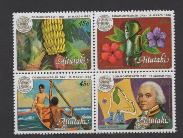 Aitutaki 1983 set of stamps Mi#456-459 MNH CV=6.5€