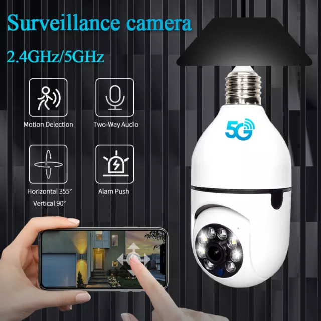 Wireless 2.4G/5G Wifi Security Camera System Outdoor Home Night Vision Cam 1080P