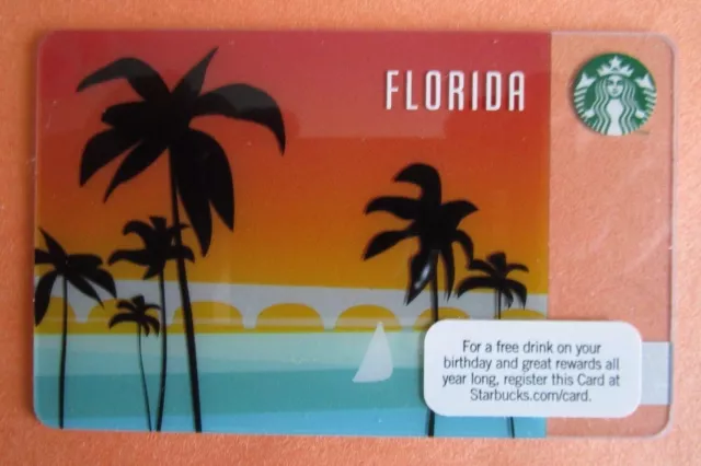 Carte régionale Starbucks - *** Palmiers de Floride 2011 *** - retraité, rare et HTF