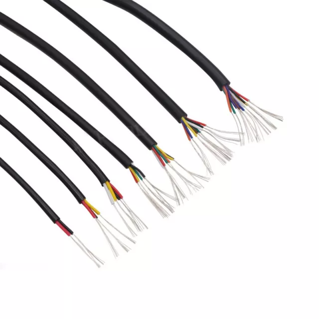 30AWG Stranded Cable Wire Flexible PVC 2/3/4/5/6/7 Cores Conductors Wires UL2464
