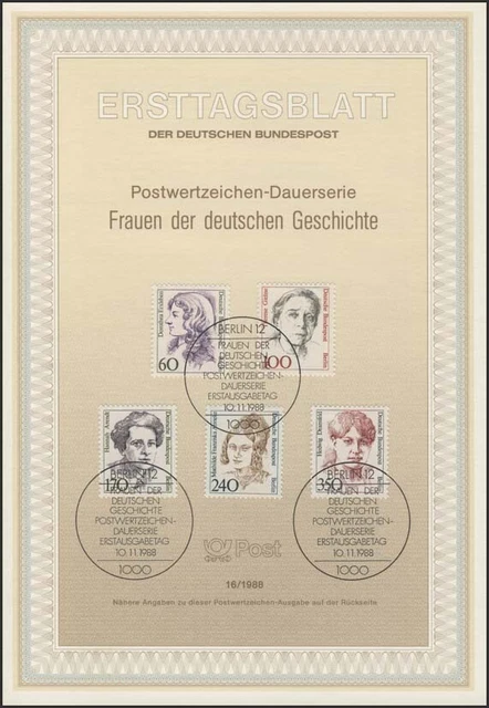 ETB 16/1988 Frauen, Erxleben, Giehse, Arendt, Anneke