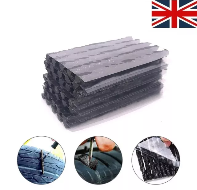 10CM Tubeless Tire Tyre Puncture Repair Kit Strips Plug Car Van Truck Bike 5-100