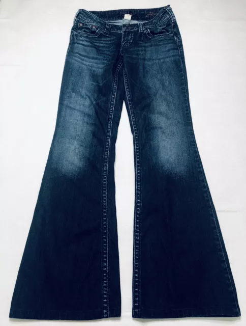 Silver Jeans Womens Size 27 Western Glove Works Aiko Distressed Bootcut Stretch
