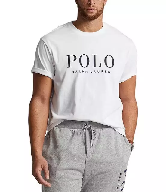 Polo Ralph Lauren Men's T-Shirt 3XB Big & Tall Jersey Short Sleeve White NWT