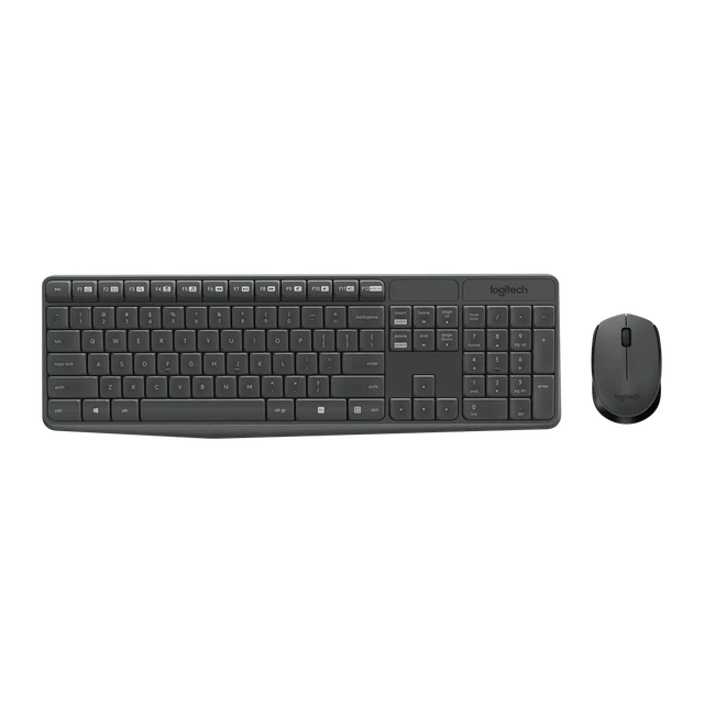 LOGITECH MK235 KIT Mouse And Keyboard Layout English US International ...