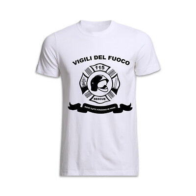 T-Shirt Uomo Maglietta Personalizzata Per Mestiere "Vigili del Fuoco"
