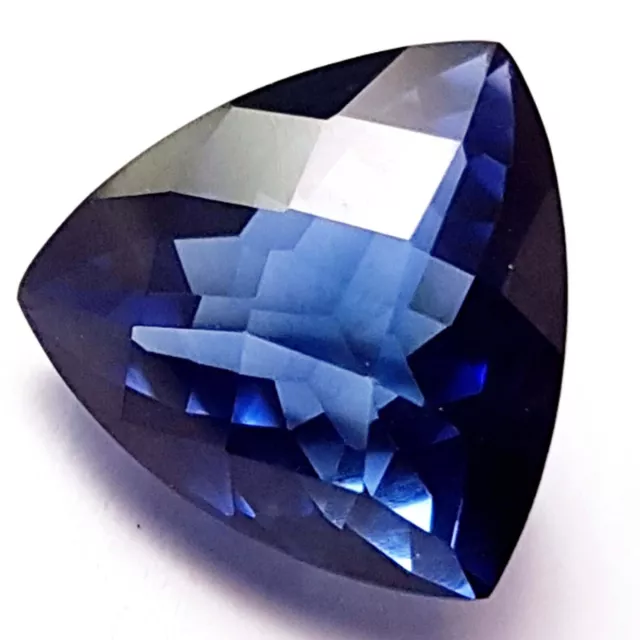 Natural Blue Sapphire 12 Ct Trillion Cut Loose Gemstone Extremely Rare Cut Gems